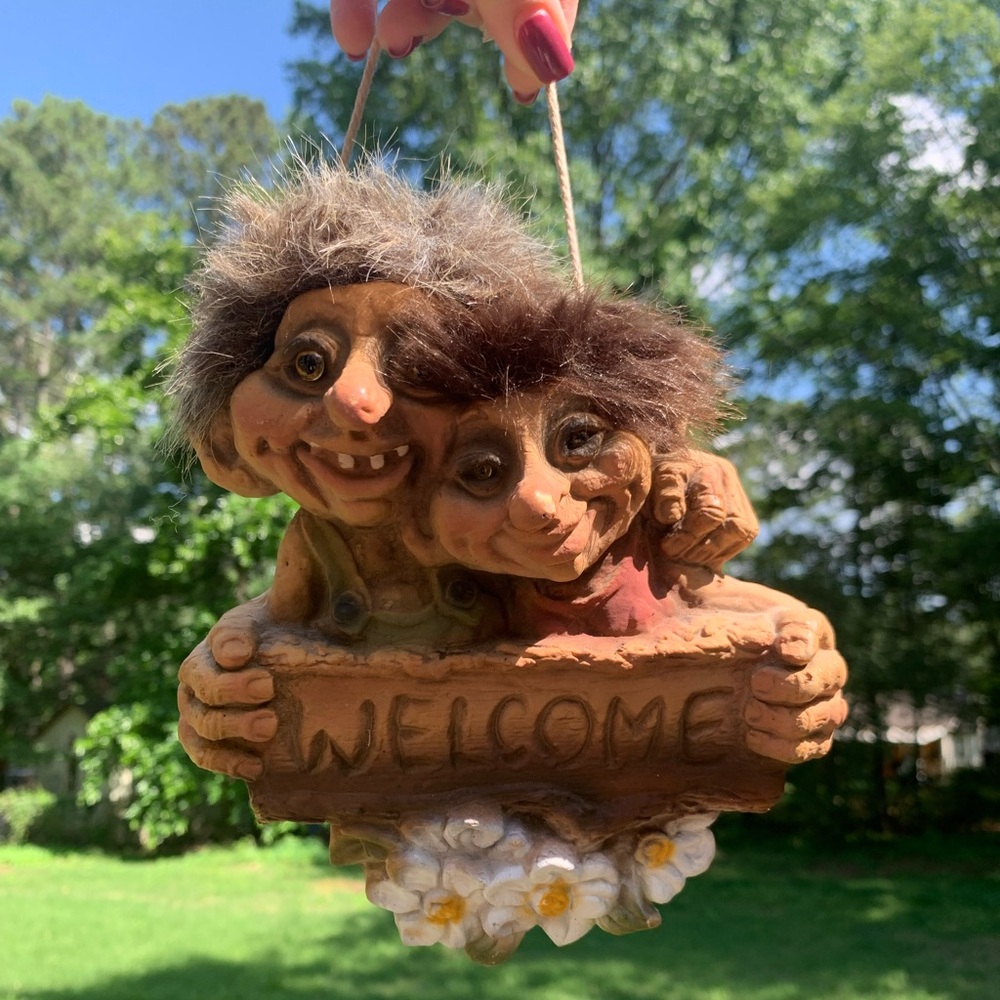 Rare Vintage Original NyFORM TROLL Welcome Door Plate - Picture 2 of 16